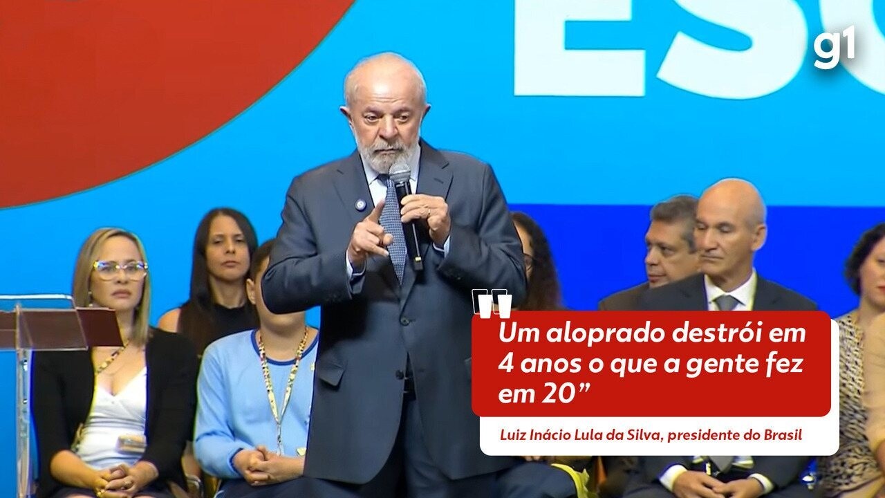 'Um aloprado destrói em 4 anos o que a gente fez em 20', diz Lula ao mencionar que faltam dois anos para o fim do mandato