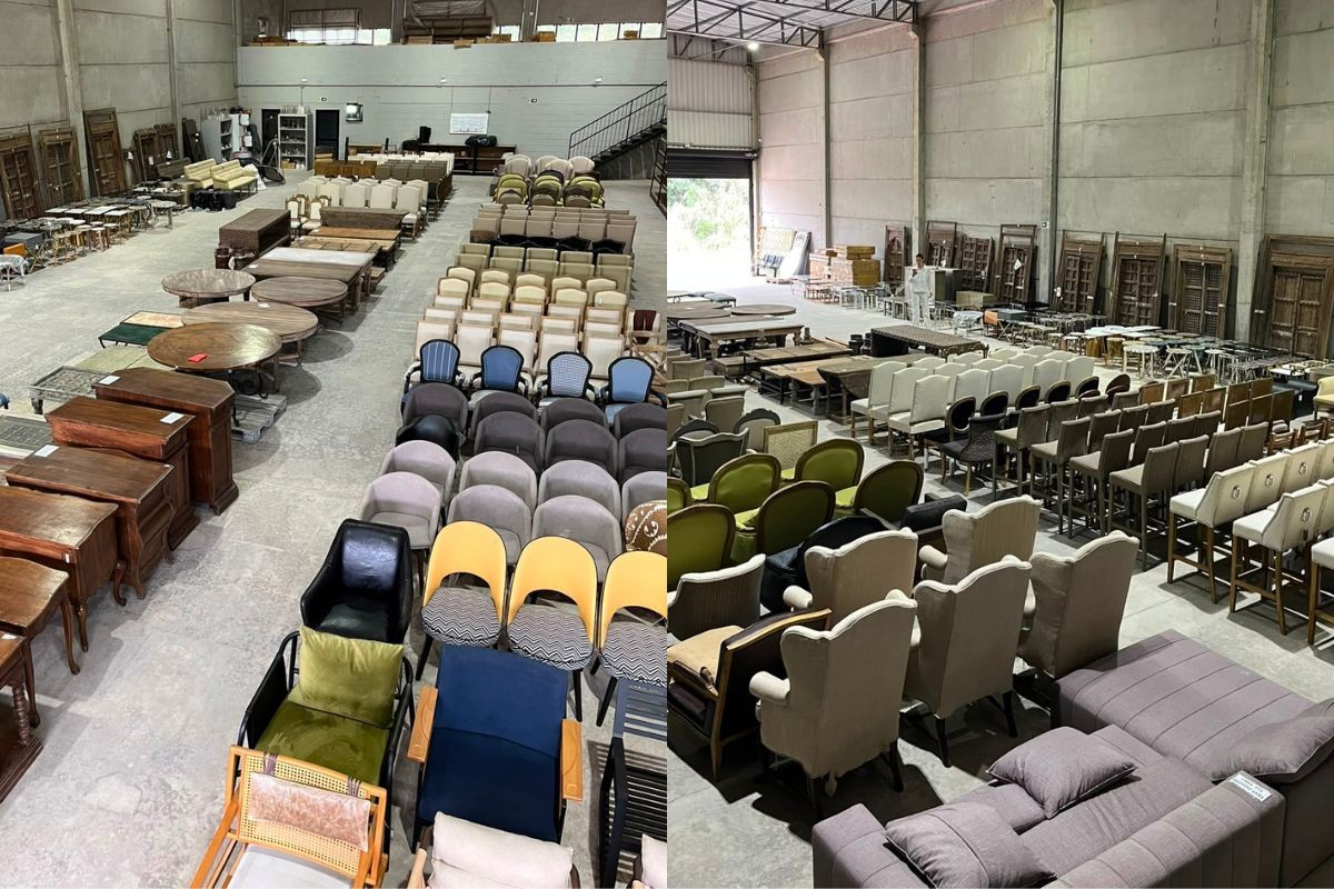 Bazar na Grande Curitiba reúne móveis e objetos de decoração importados com até 80% de desconto