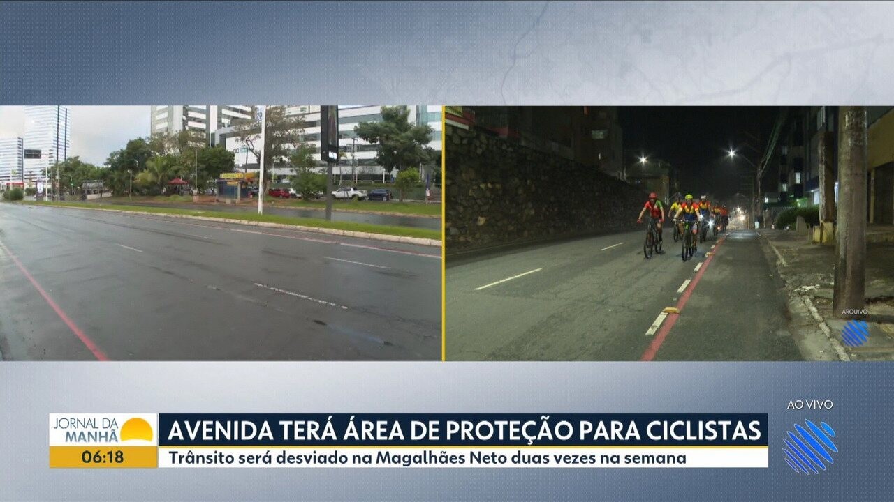 Veja como vai funcionar área de proteção ao ciclista de competição na Avenida Magalhães Neto