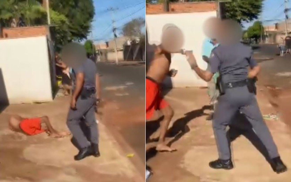 Jovem é baleado na perna ao tentar agredir policial militar — Foto: Reprodução/ Redes sociais