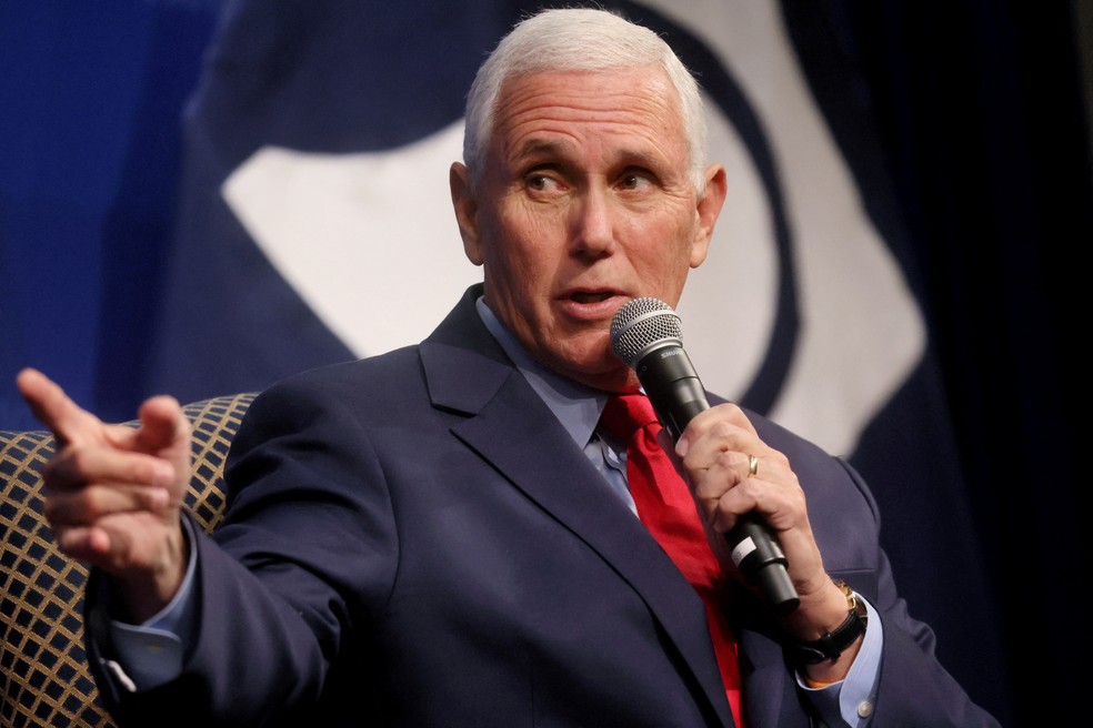 Ex-vice-presidente dos EUA, Mike Pence 19/10/2022 — Foto: REUTERS/Leah Millis