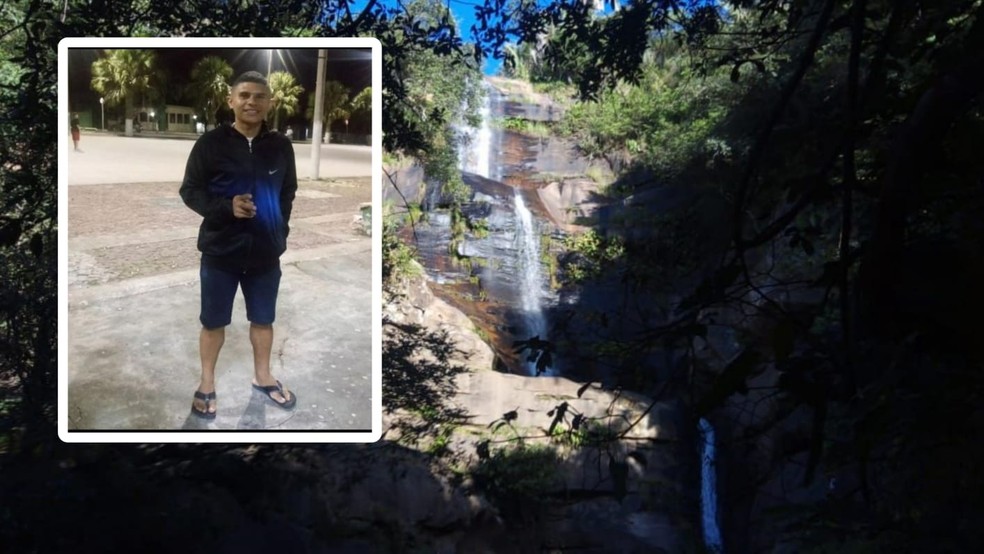 Ciclista de 22 anos morre após cair em cachoeira enquanto tirava foto do local, no Ceará. — Foto: Reprodução