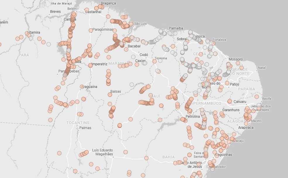 Pesquisa do CNT encontrou 107 pontos críticos em rodovias do Piauí- Com 60% das estradas com problemas, Piauí tem 'melhor malha viária' do Nordeste, diz pesquisa do CNT — Foto: CNT