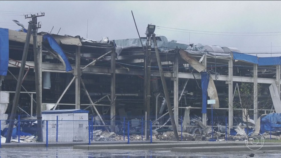 Há cerca de dez dias, a Rússia lançou mais de 500 drones e 40 mísseis contra a Ucrânia — Foto: Reprodução/TV Globo