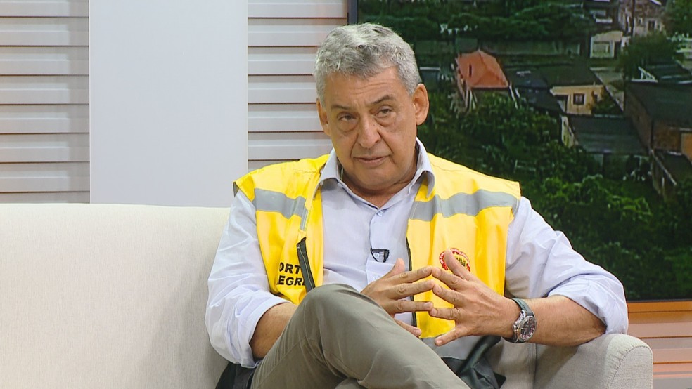 Prefeito de Porto Alegre, Sebastião Melo, na RBS TV — Foto: Reprodução/RBS TV