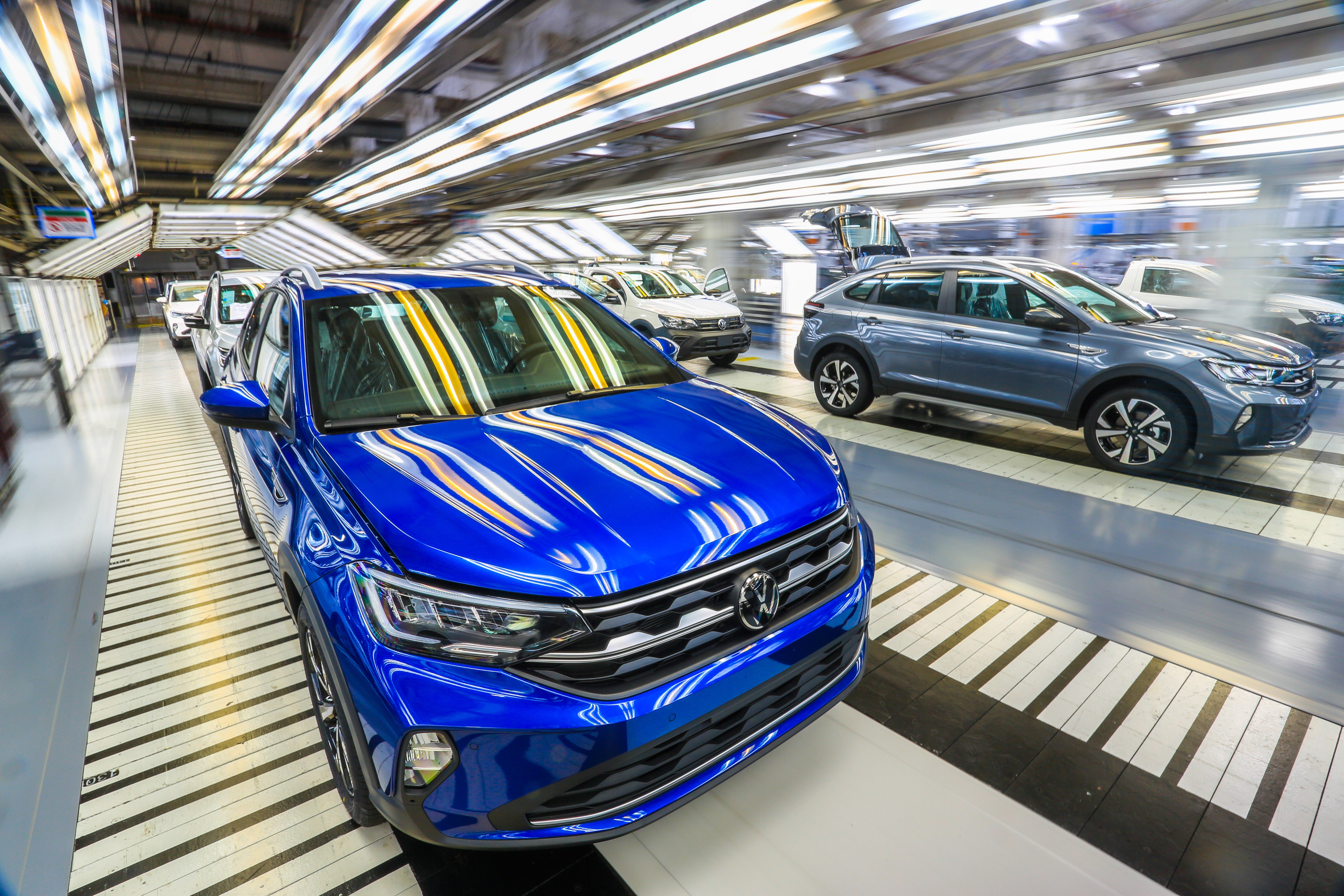 Linha de montagem da Volkswagen em São Bernardo do Campo (SP)
