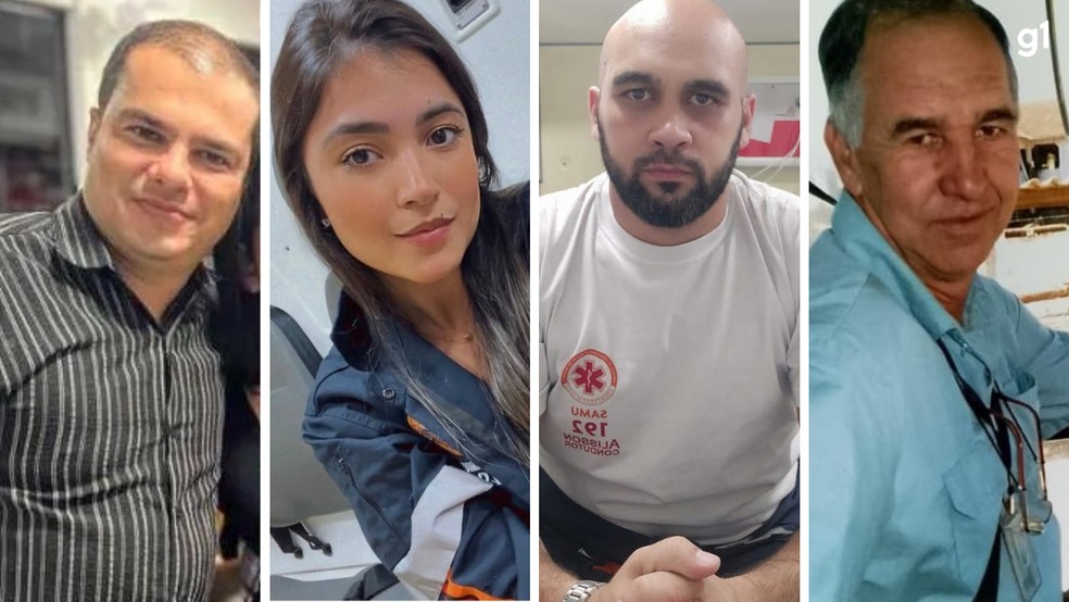 Médico, enfermeira, motorista e passageiro da ambulância morreram no acidente — Foto: Reprodução/Redes Sociais