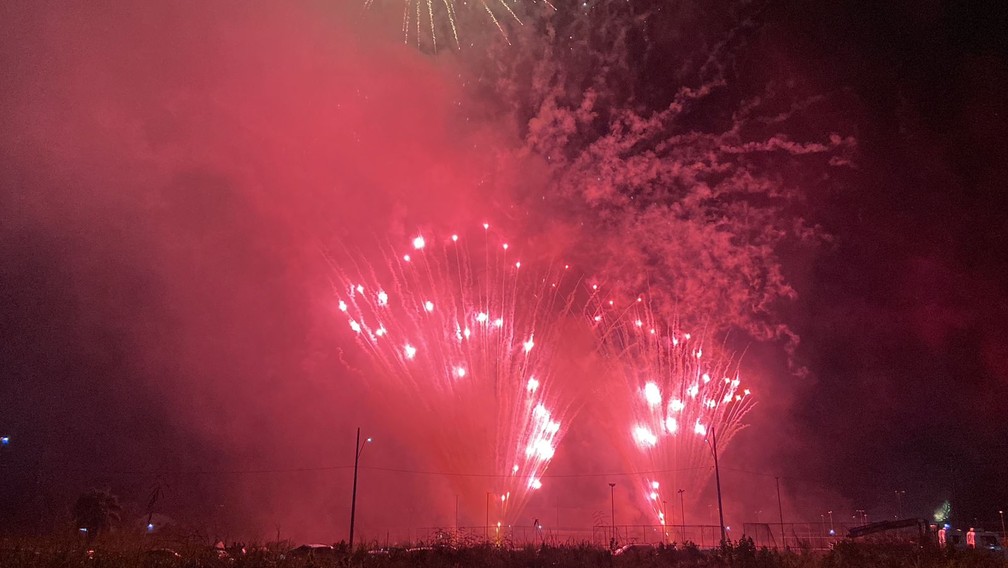 Réveillon na Arena da Floresta, em Rio Branco — Foto: Richard Lauriano