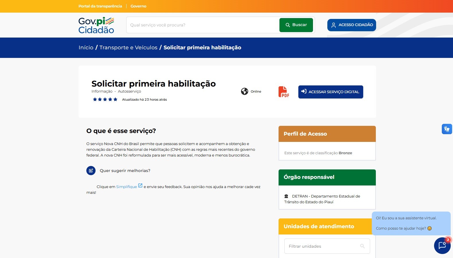 Gov.pi Cidadão disponibiliza inscrições para CNH Brasil; Veja como se cadastrar