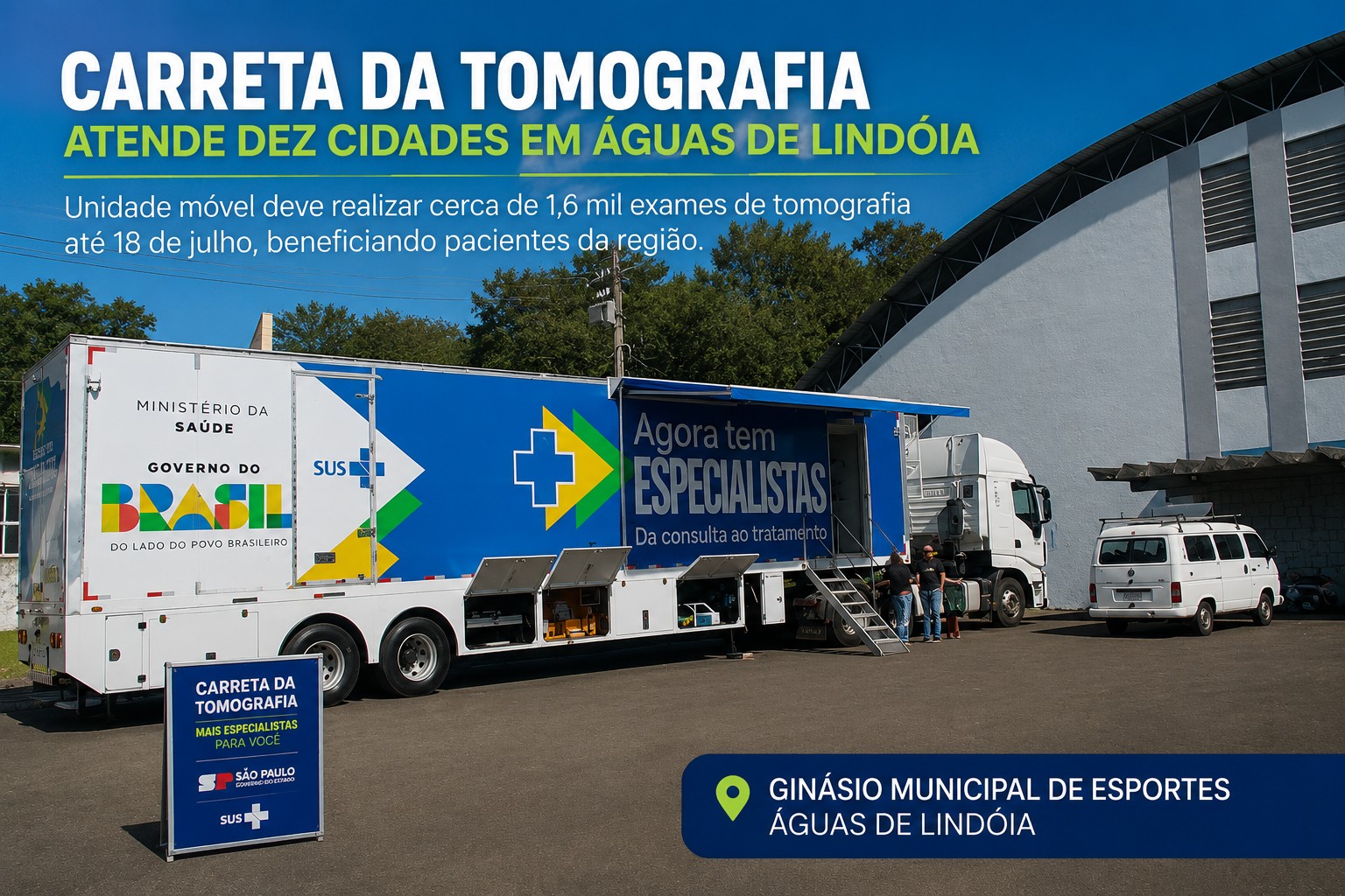 Carreta da Tomografia realiza cerca de 1,6 mil exames em Águas de Lindóia