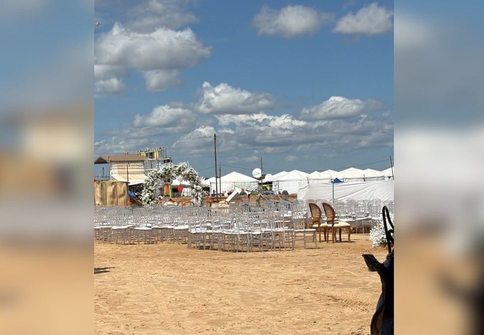 Casamento é adiado após temporal em Araguacema — Foto: Arquivo pessoal