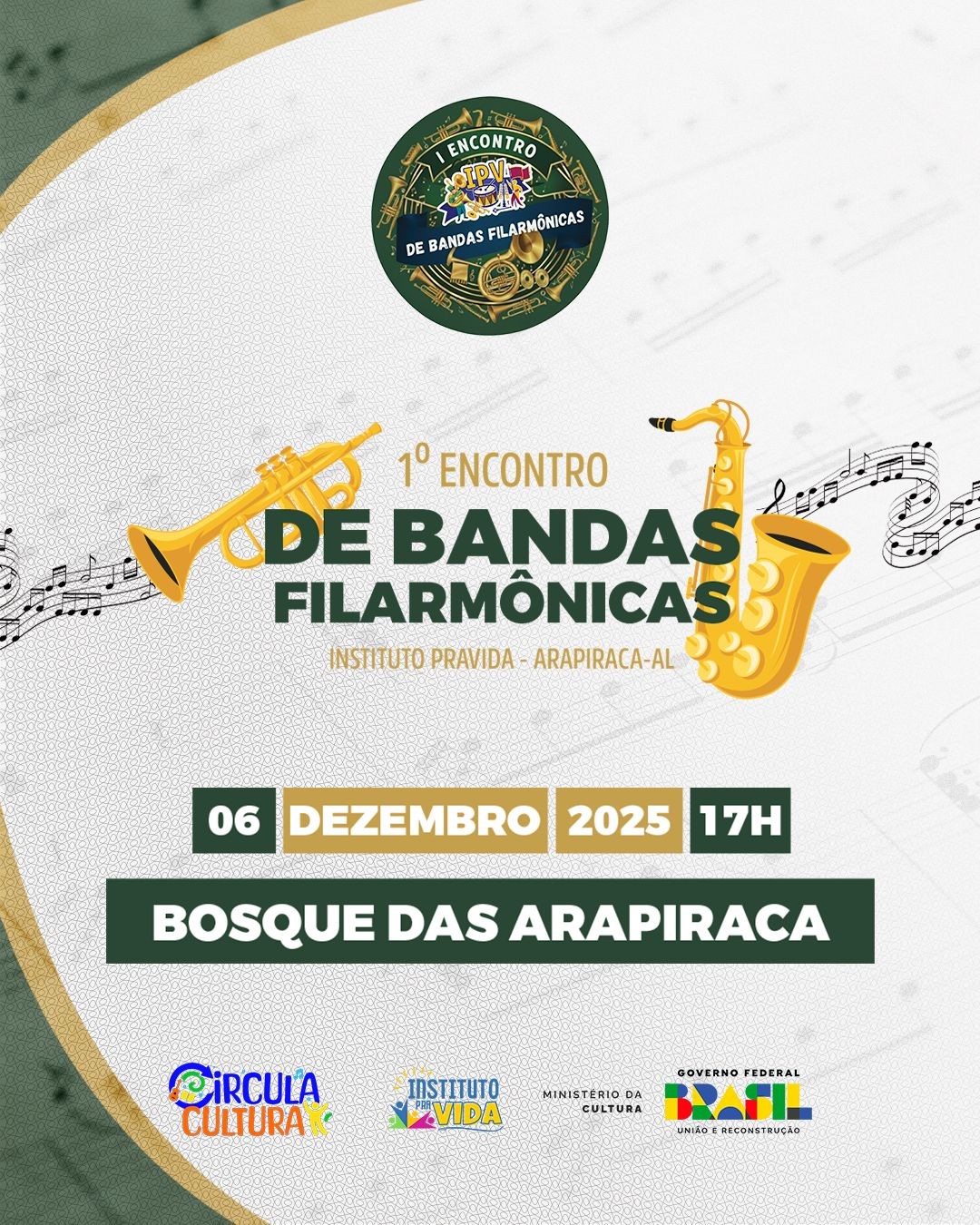 I Encontro de Bandas Filarmônicas movimenta Arapiraca no sábado (6)