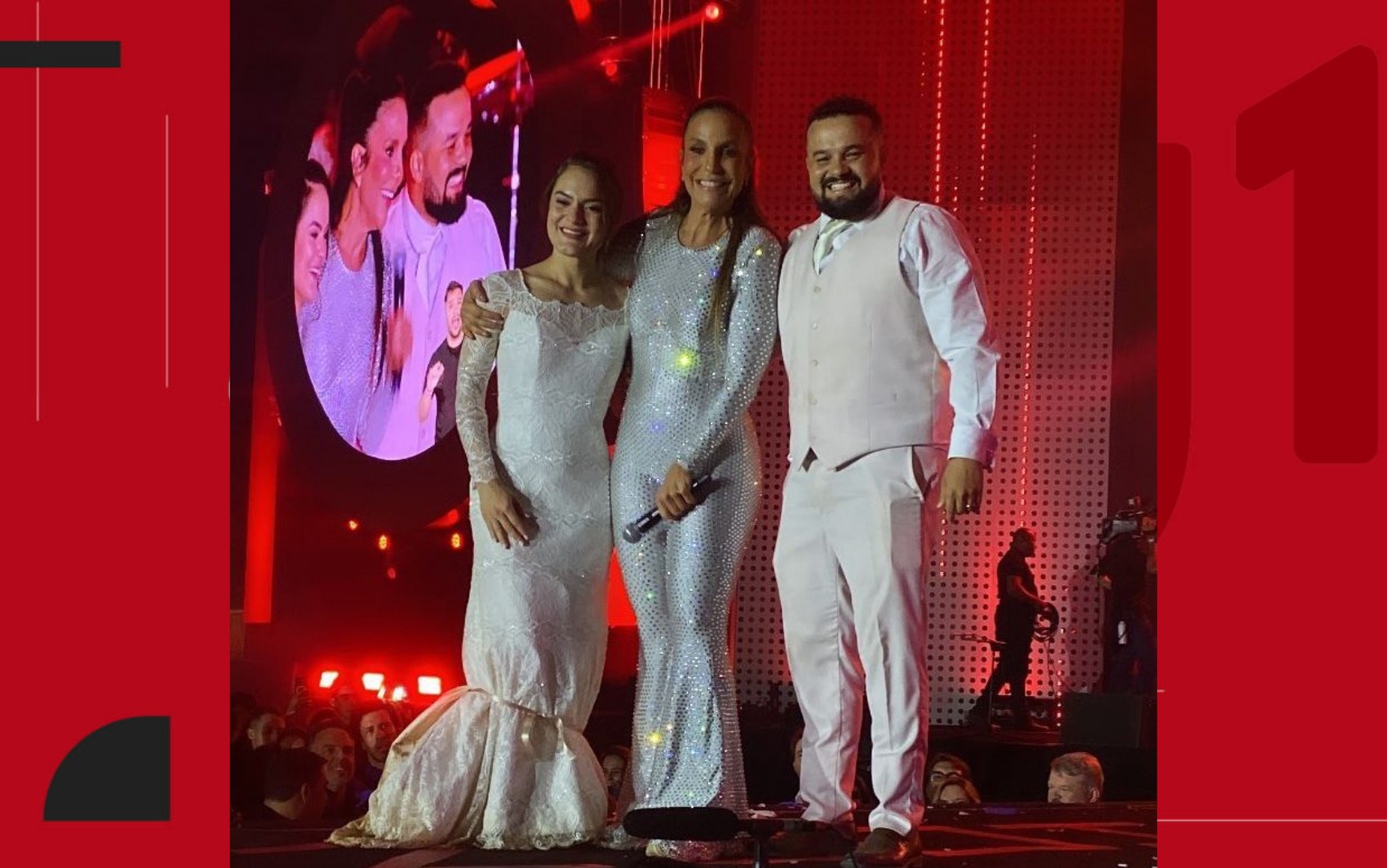 VÍDEO: Ivete Sangalo chama noivos no palco e faz 'casamento' durante show