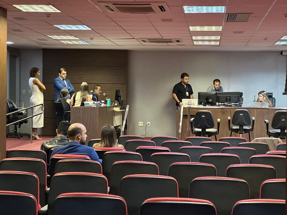 Primeira audiência de instrução do Caso Lael em Aracaju — Foto: Cleverton Macedo/ TV Sergipe