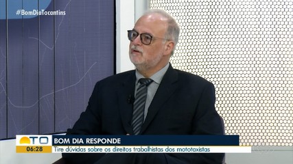 Advogado explica direitos trabalhistas para mototaxistas no Bom Dia Responde