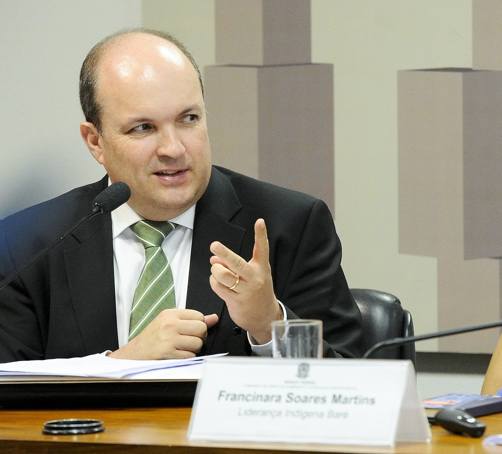 O subprocurador Antonio Carlos Bigonha durante audiência pública no Senado — Foto: Geraldo Magela/Agência Senado