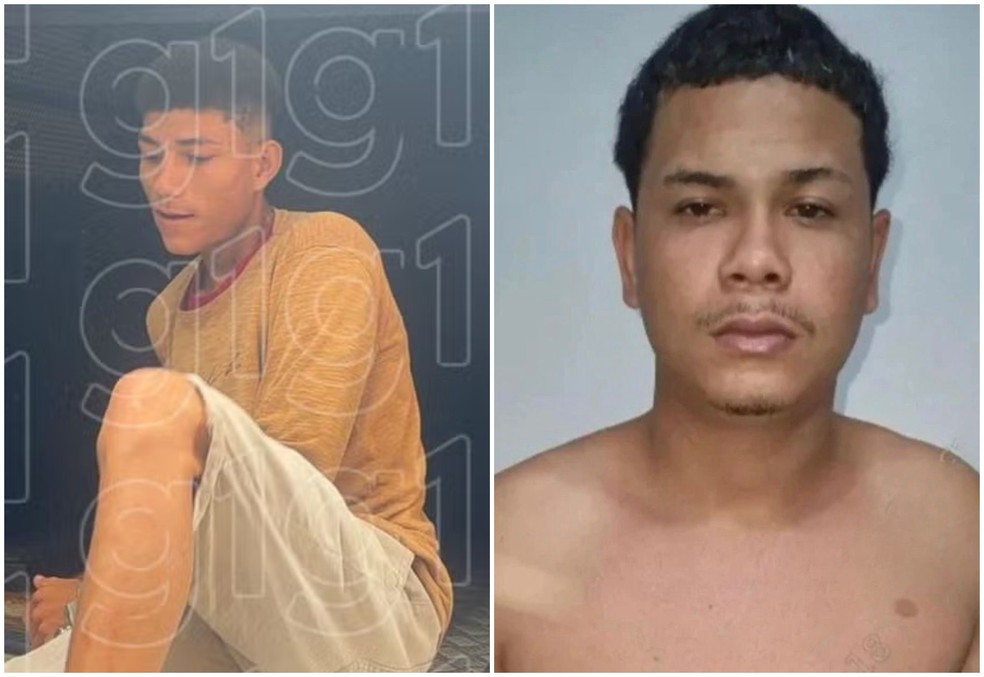 Antônio de Sousa Morais e Nataniel Oliveira de Lima foram indiciados por homicídio qualificado  — Foto: Júnior Andrade/Rede Amazônica e Reprodução