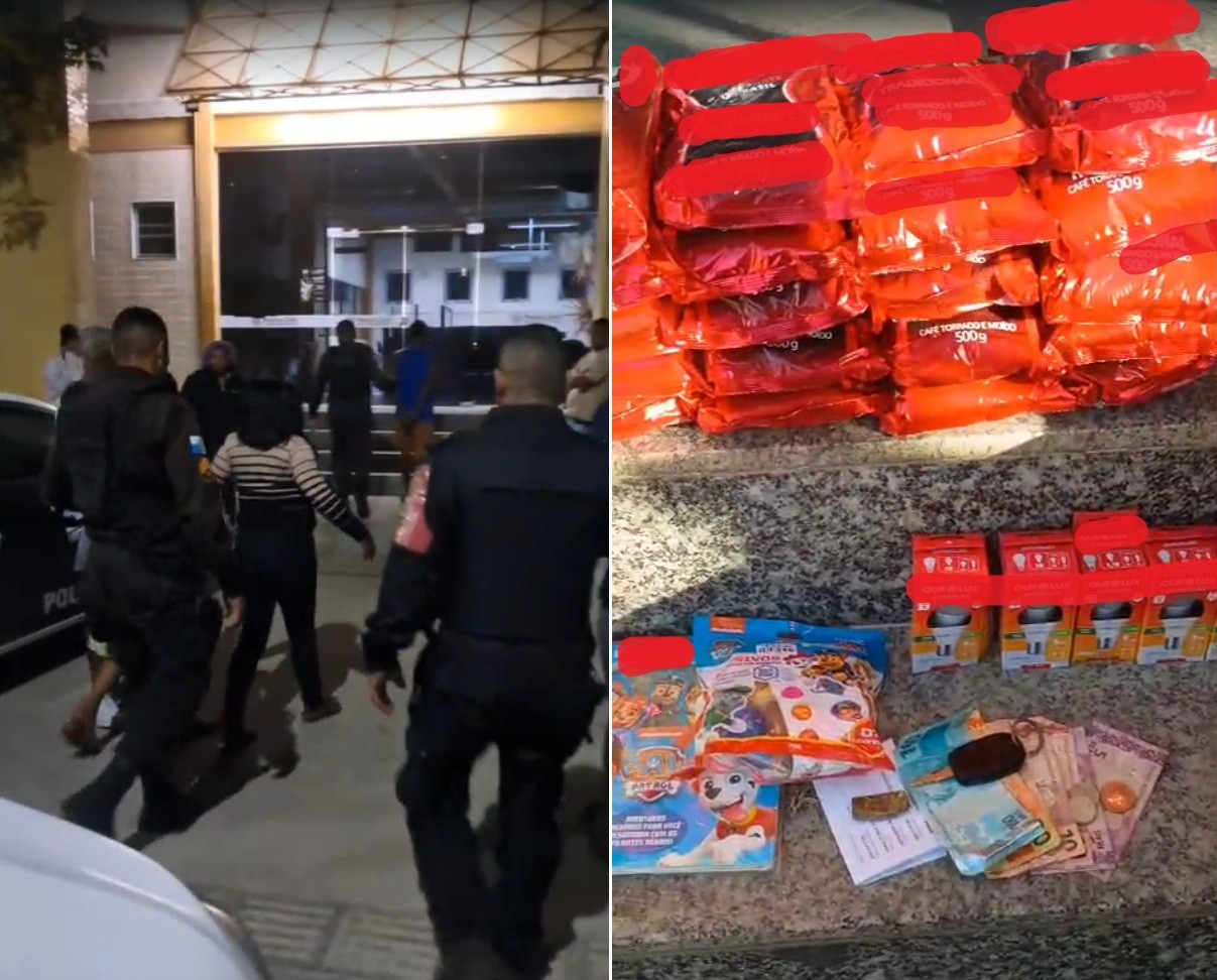 Mulheres são presas na RJ-106, em Araruama suspeitas de furto em supermercado em Iguaba Grande