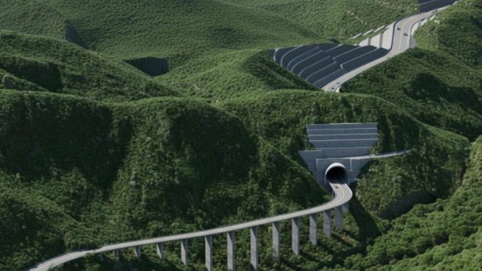 Projeto de duplicação da BR 262 no Espírito Santo. — Foto: Reprodução/Dnit