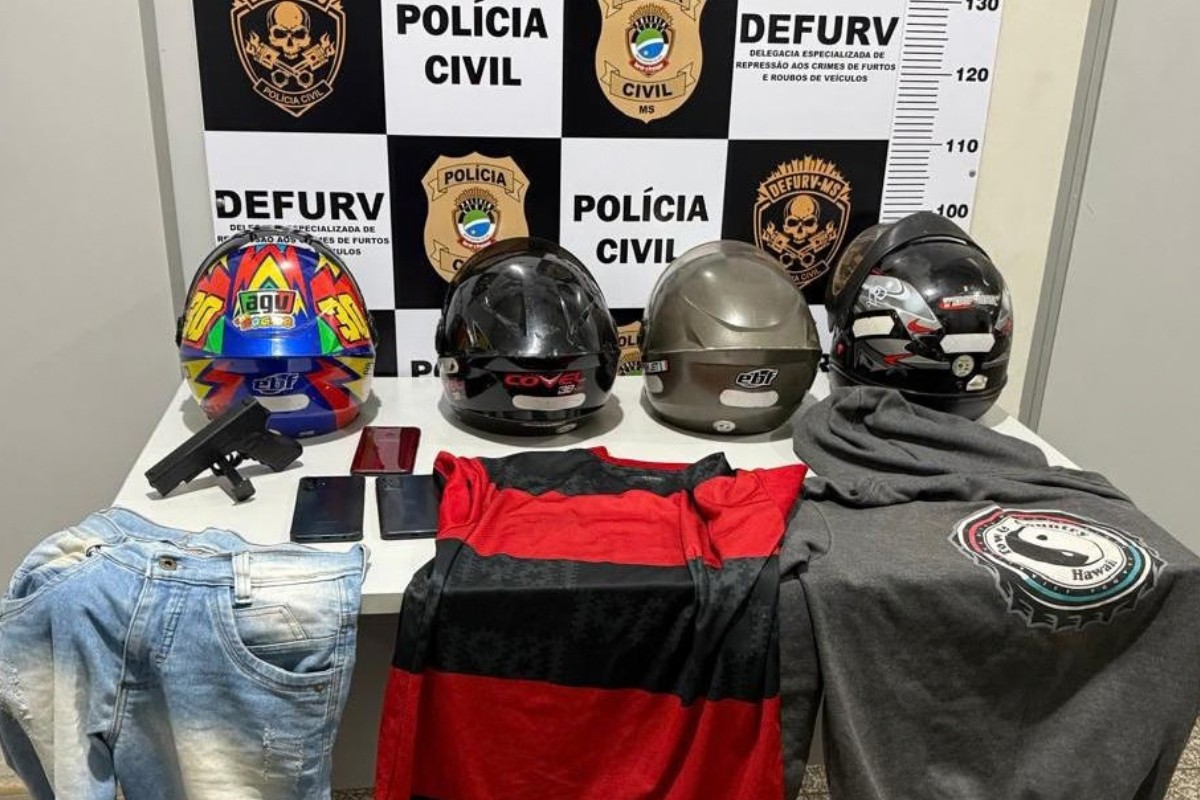 Trio de adolescentes é apreendido suspeito de atrair motociclistas por app para roubá-los em Campo Grande