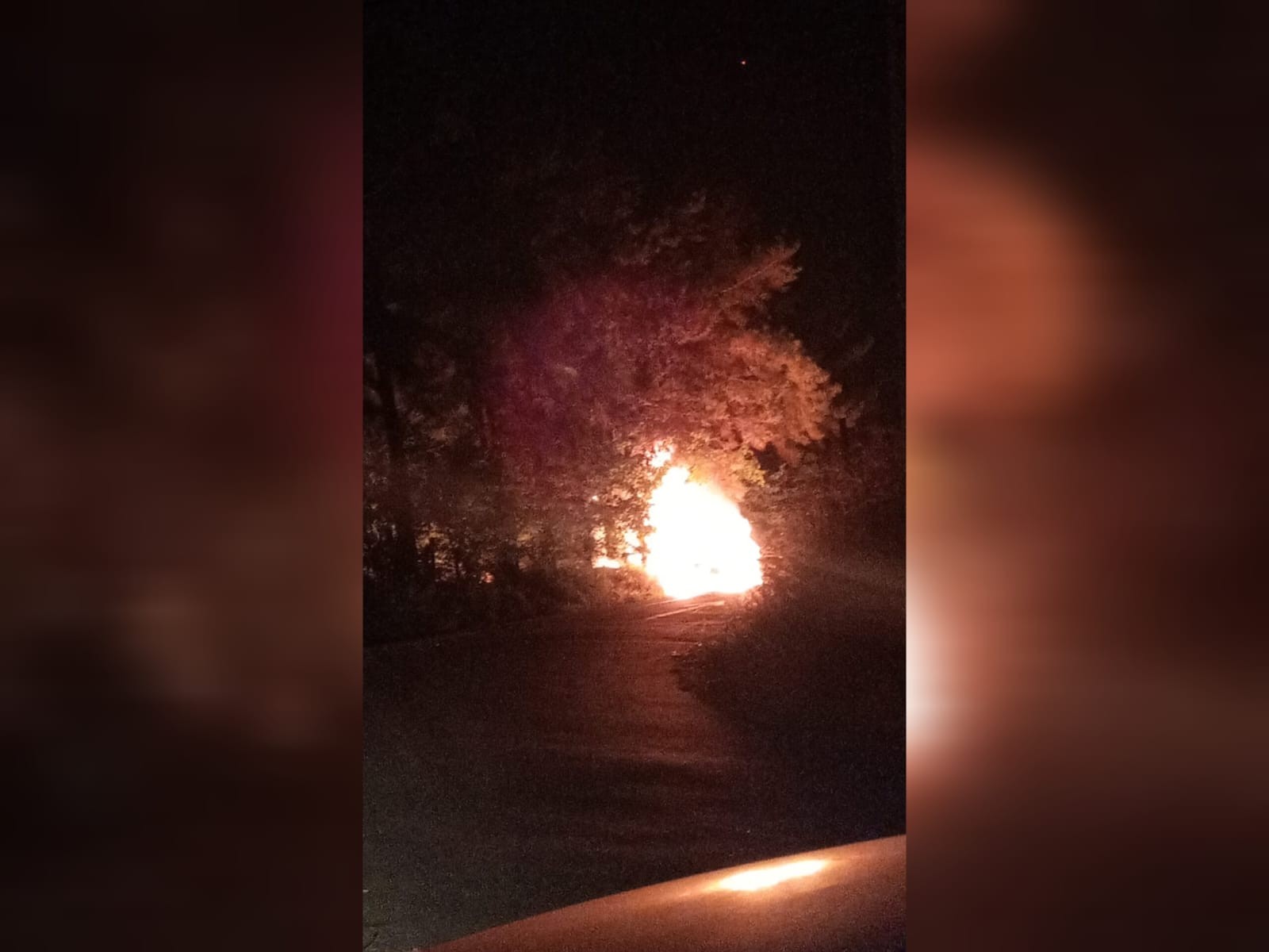 Corpo é encontrado carbonizado dentro de carro em chamas em estrada vicinal de Itatiba
