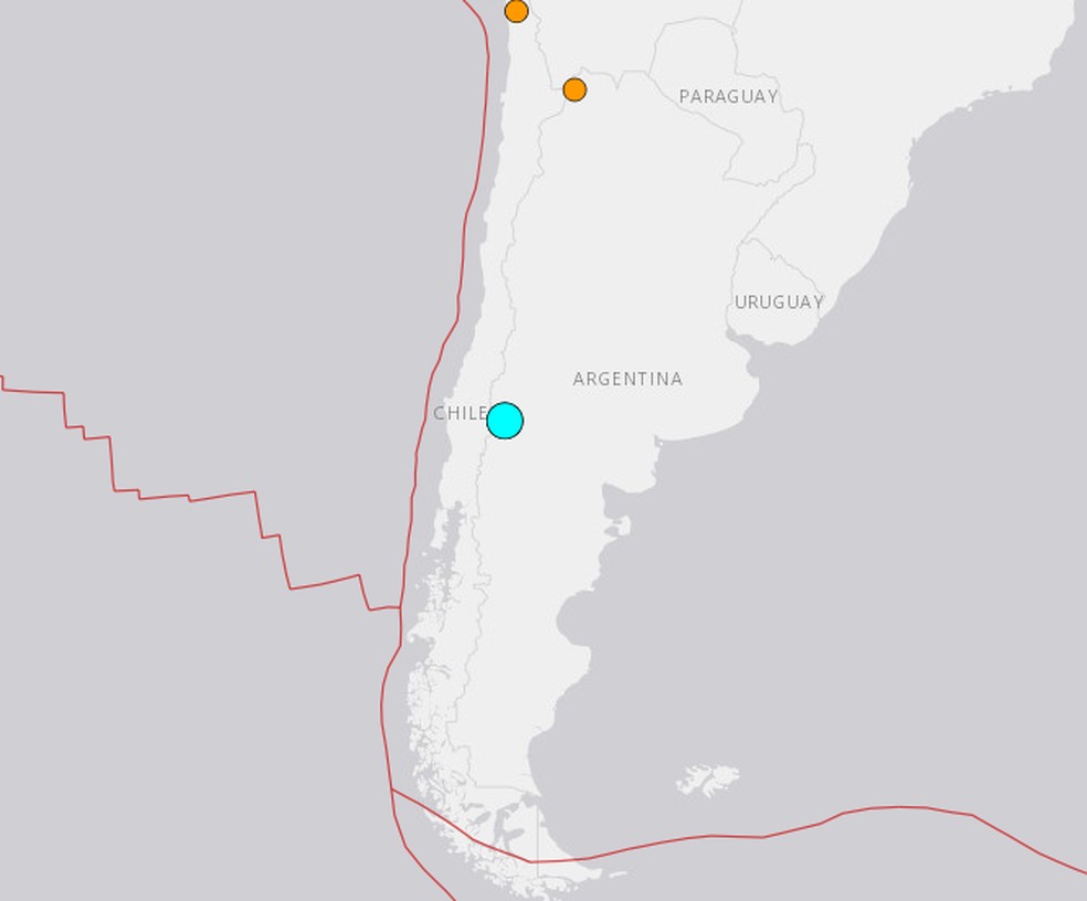 Terremoto atinge Argentina, perto de fronteira com o Chile, Mundo