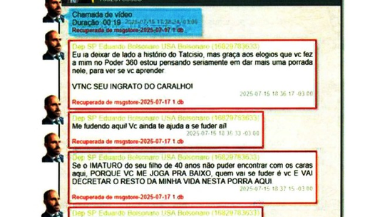 'INGRATO': Eduardo xinga Bolsonaro após ser chamado de imaturo em entrevista sobre conflito com Tarcísio - O deputado disse ao pai que 'se o sistema' enxergar solução em Tarcísio, 'não vão fazer o que estão pressionados a fazer'. 