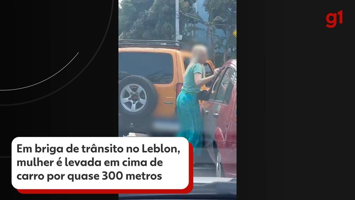 Em briga de trânsito no Leblon, mulher é levada em cima de carro por quase 300 m