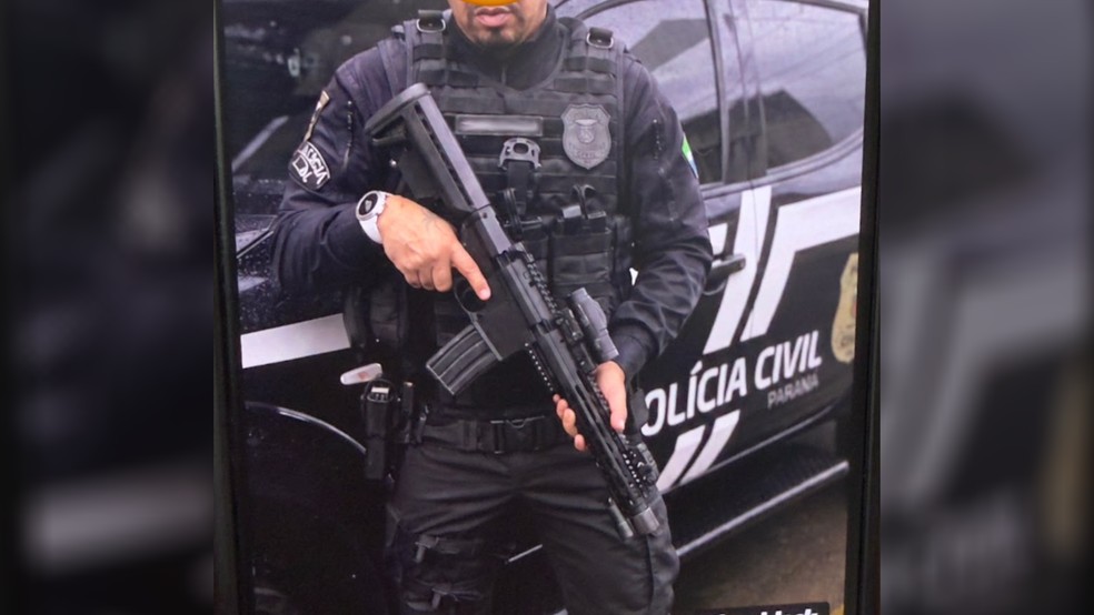 Homem que se passava por chefe da Delegacia de Narcóticos para aplicar golpes é preso pela própria Denarc no Paraná — Foto: PCPR