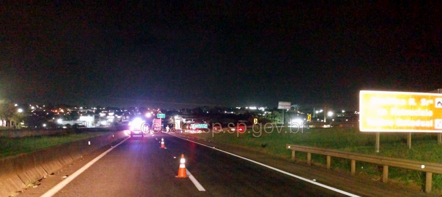 Atropelamento mata pedestre na Rodovia Anhanguera em Araras