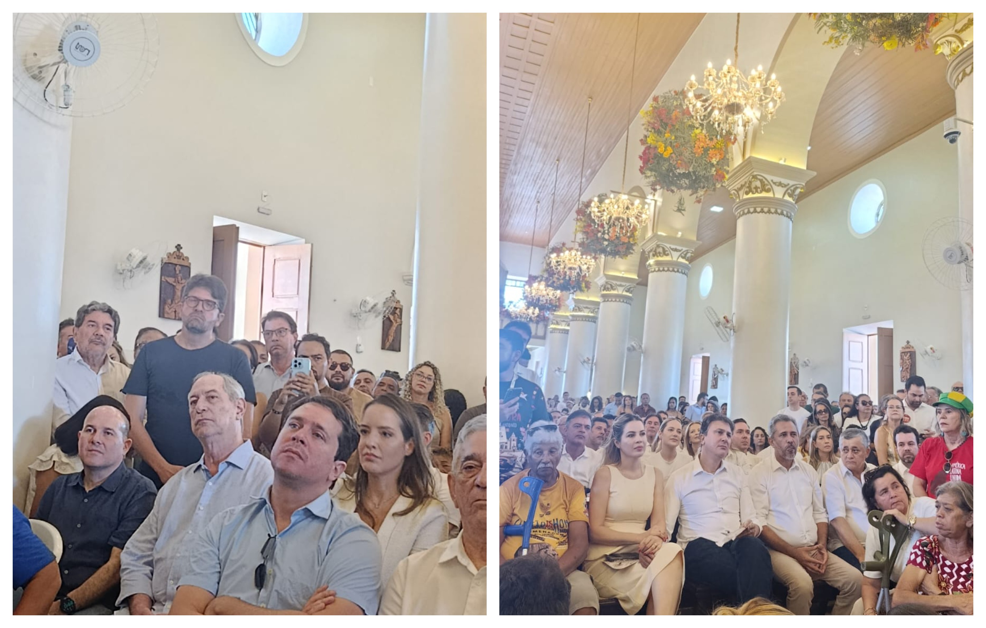 Pré-candidatos ao governo do Ceará, Elmano de Freitas e Ciro Gomes participam da festa do Pau da Bandeira em Barbalha