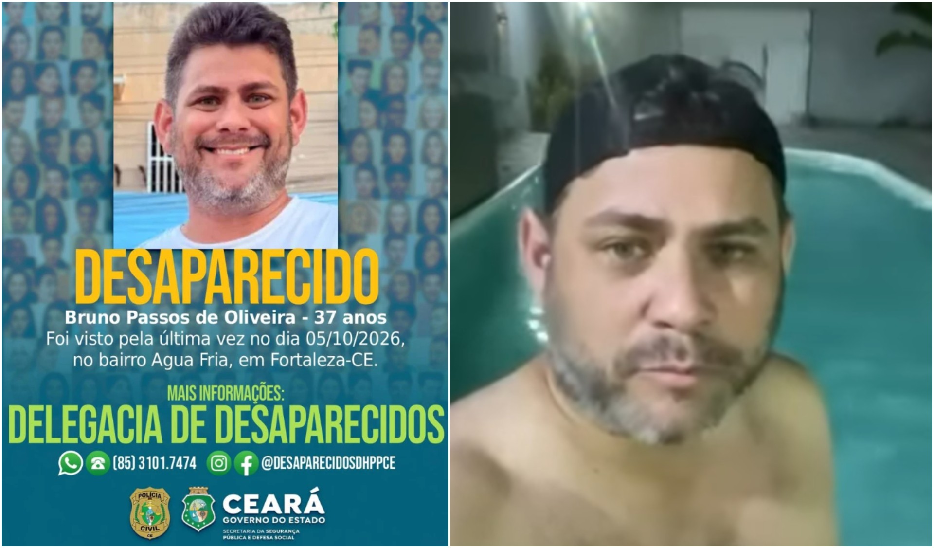 Articulador político dado como desaparecido compartilha vídeos comemorando aniversário no Ceará