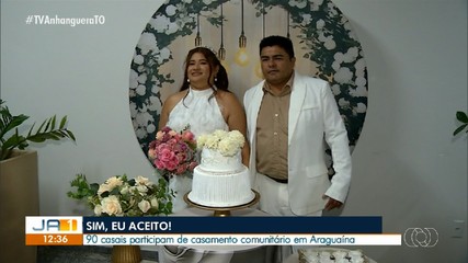 Casamento comunitário oficializa união de 90 casais