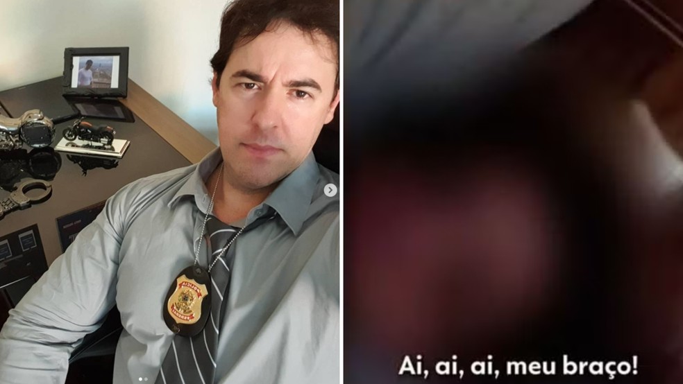 3 de 5
Quem &eacute; o agente da Pol&iacute;cia Federal e vereador que aparece em v&iacute;deo imobilizando companheira com viol&ecirc;ncia em Mar&iacute;lia &mdash; Foto: Reprodu&ccedil;&atilde;o
