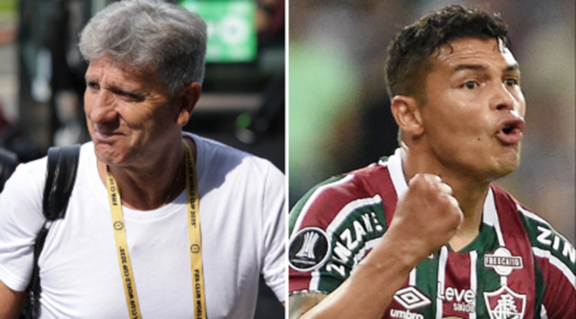 É #FAKE vídeo em que Renato Gaúcho e Thiago Silva anunciam doação de camisas do Fluminense; trata-se de golpe