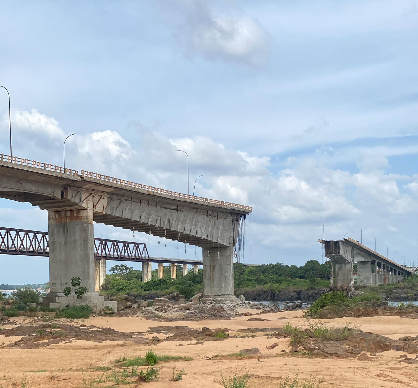 PRF divulga opções de desvios após queda de ponte entre o Tocantins e o Maranhão