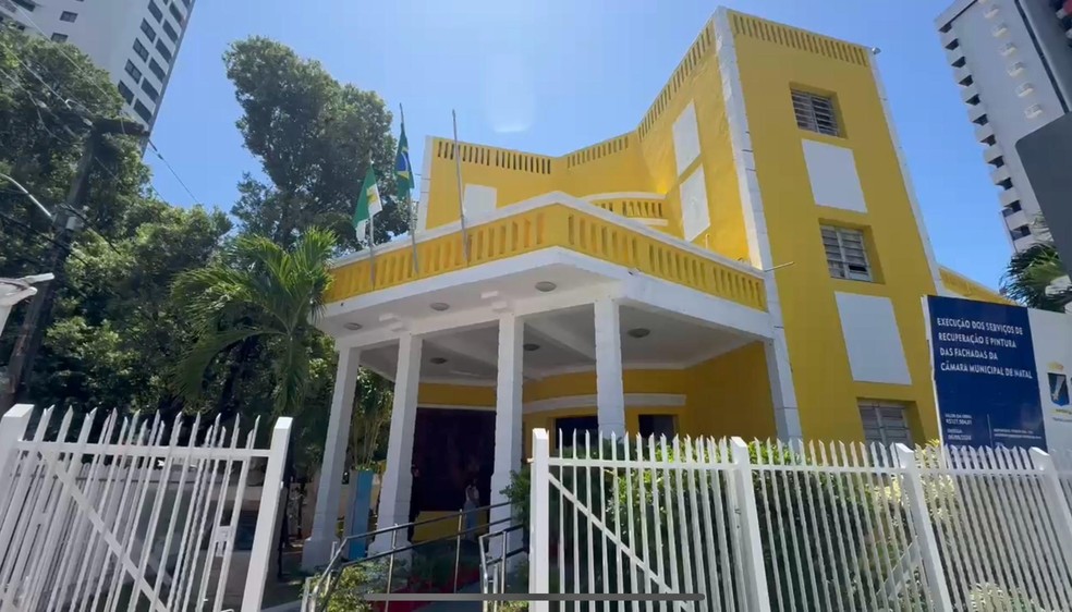 Sede da Câmara Municipal de Natal — Foto: Sérgio Henrique Santos/Inter TV Cabugi