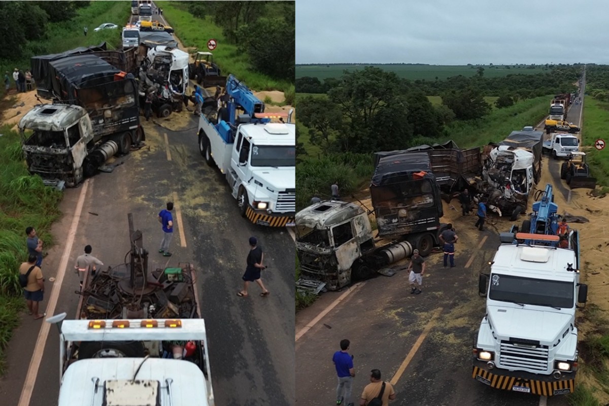 Caminhoneiro morre ao bater em carreta que bloqueava a pista após pane na MS-395
