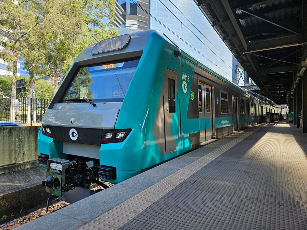 Novo trem da ViaMobilidade — Foto: Divulgação/ViaMobilidade