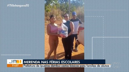 Prefeitura de Ipueiras distribui cestas básicas para famílias de alunos