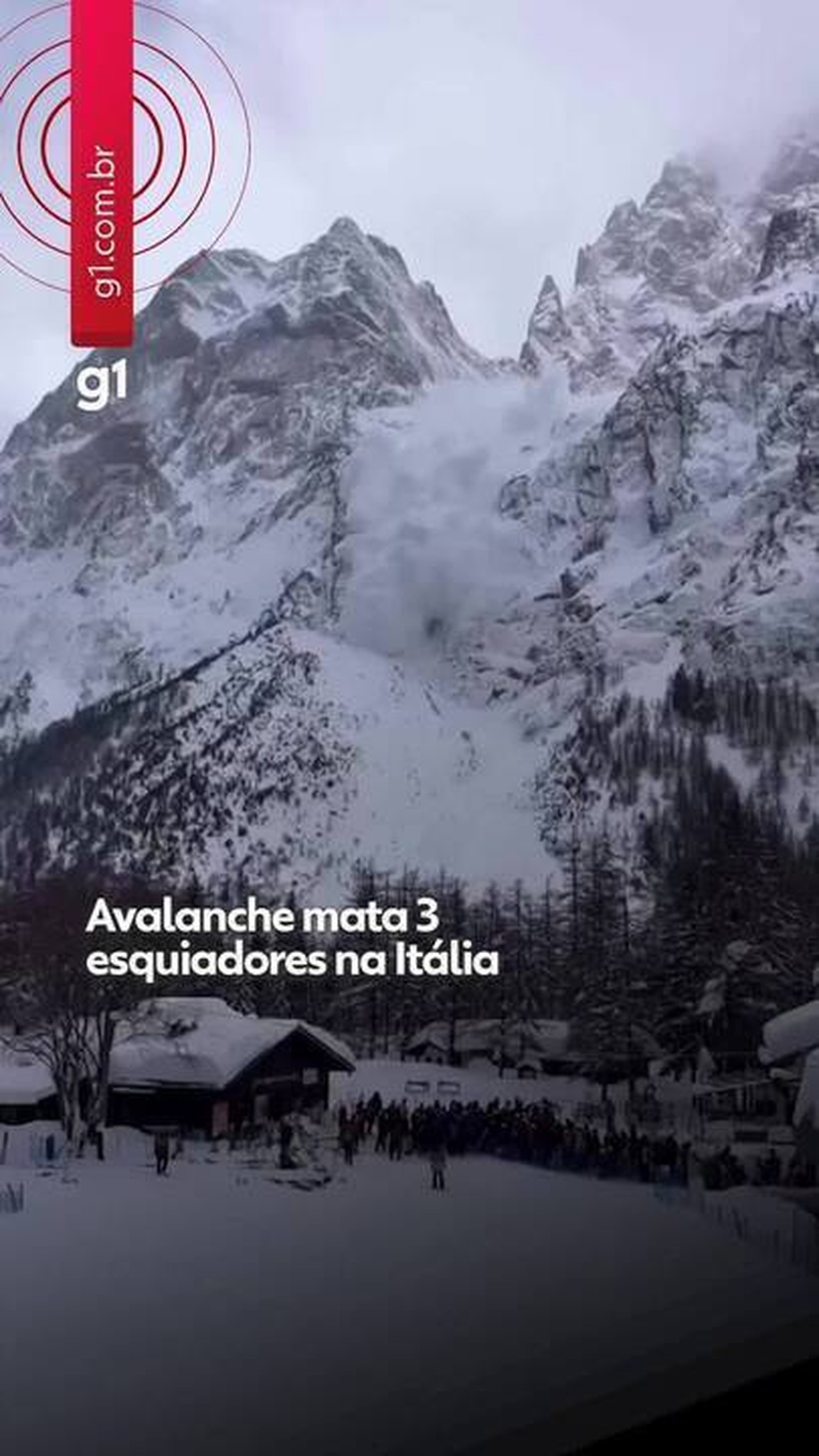 VÍDEO: avalanche na Itália deixa 3 esquiadores mortos nos Alpes