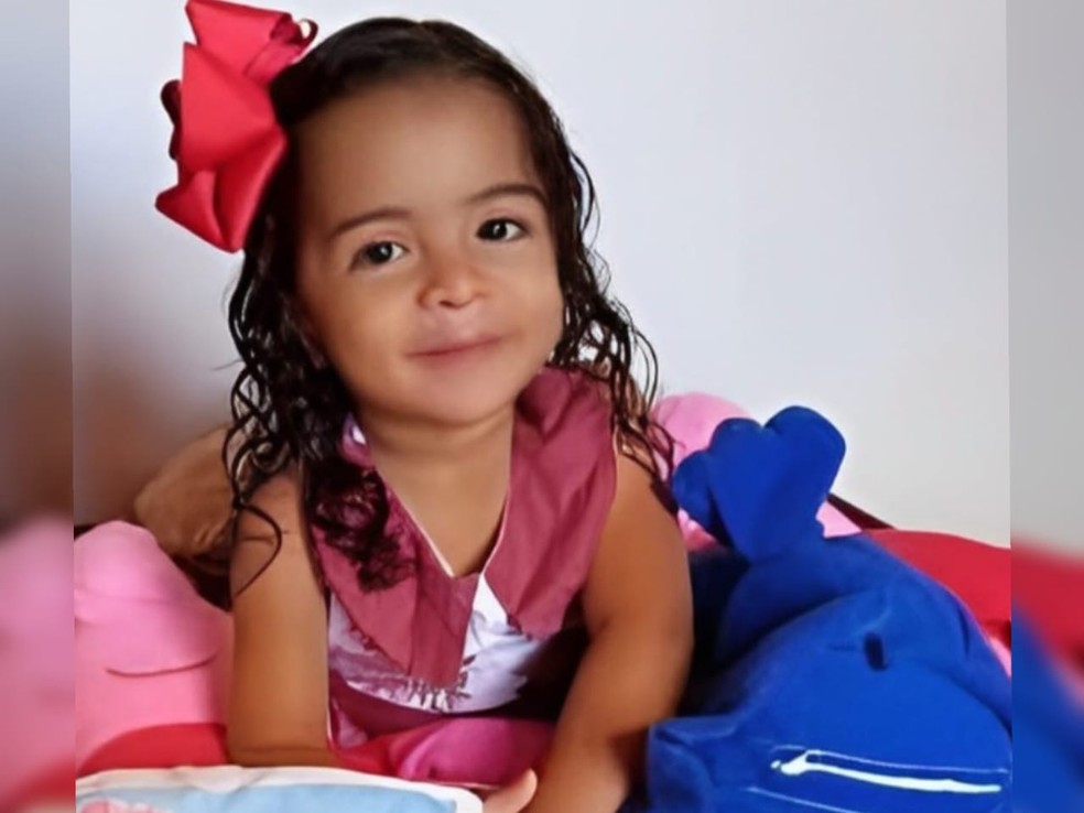 Antônia Valentina de Sousa, de 2 anos, morreu em um acidente de carro na zona rural de Nova Russas. — Foto: Arquivo pessoal