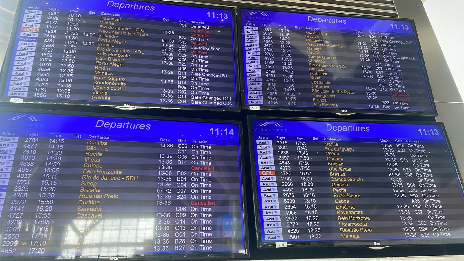 Falha geral no controle de tráfego aéreo afeta voos no Aeroporto de Viracopos