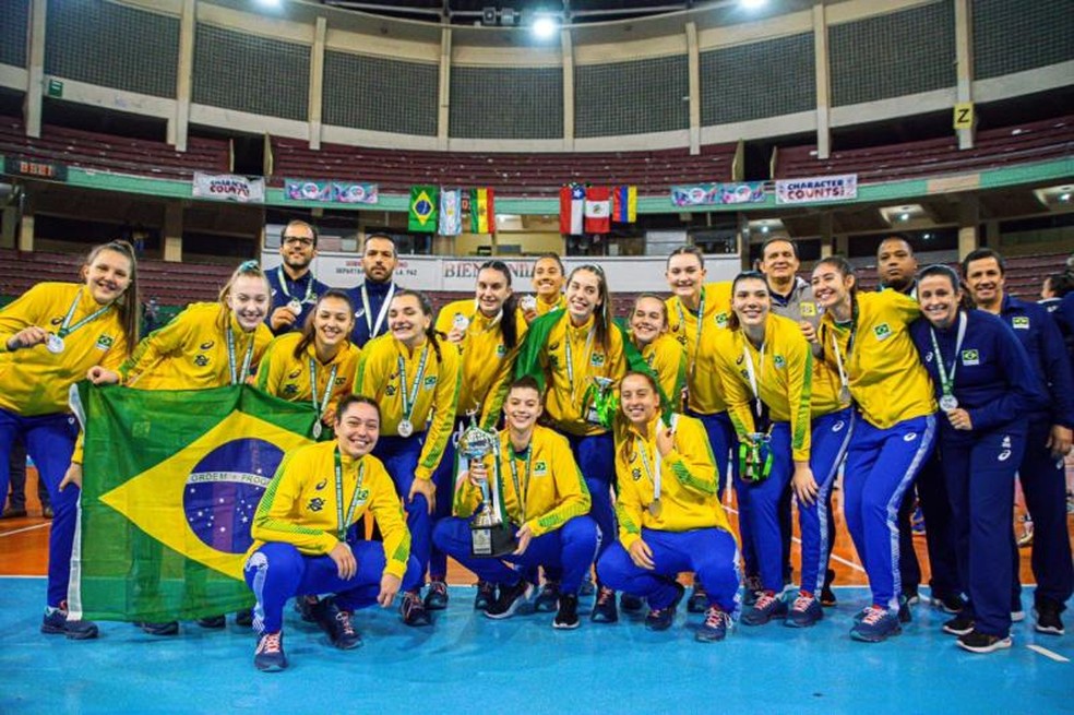 Seleção Brasileira Sub-19 na conquista da prata do Sul-Americano 2022 — Foto: José Padilha e Victor Gonzalez