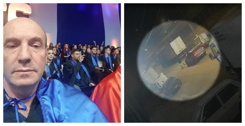 Longato foi atingido por um disparo nas costas. — Foto: Montagem g1/Reprodução