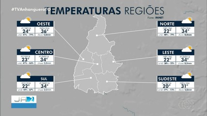 Confira a previsão do tempo para o Tocantins