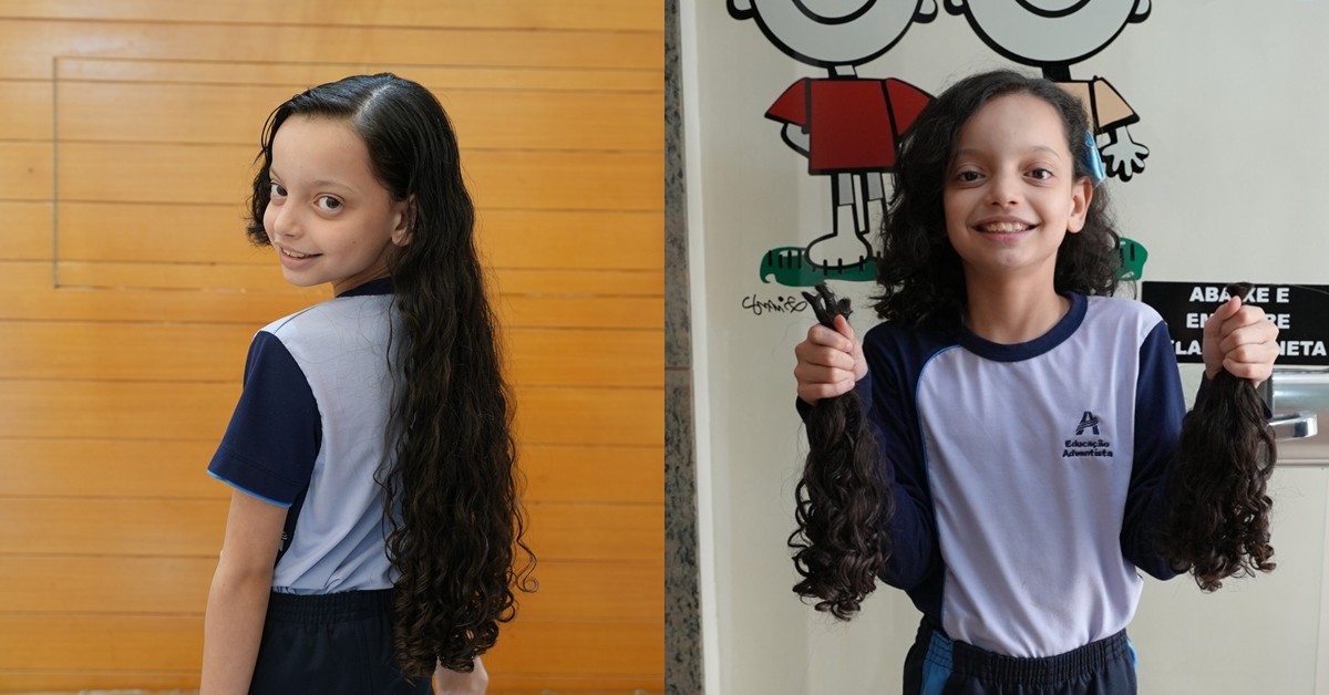‘Rapunzel Cacheada’: menina de 9 anos doa cabelo para ajudar crianças com câncer