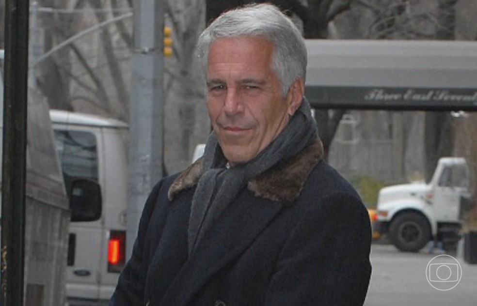 Jeffrey Epstein — Foto: Jornal Nacional/ Reprodução