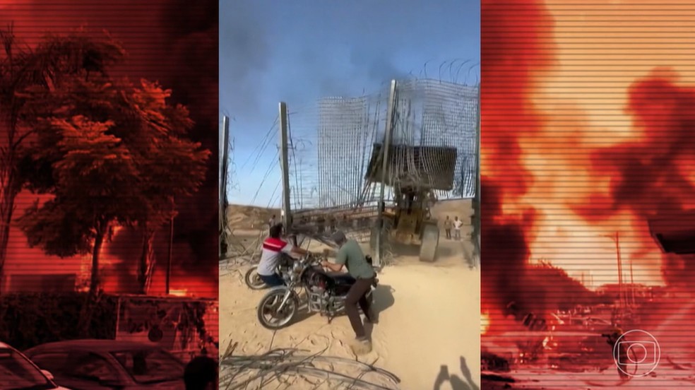 Ataques entre Hezbollah e Israel desalojaram 150 mil pessoas — Foto: Reprodução/TV Globo