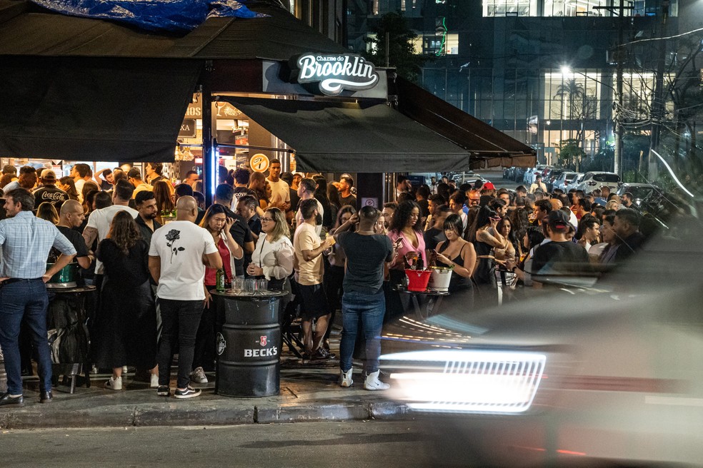 Fachada do bar e restaurante Charme do Brooklin, em São Paulo — Foto: Fábio Tito/g1